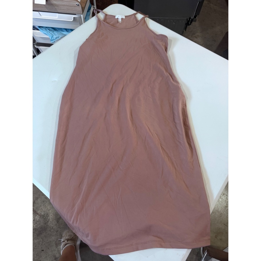Leith Womens Sleeveless Midi Shift Dress Mauve Pink Crew Neck Large 2G03